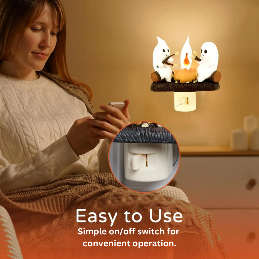 Flickering Halloween Ghost Campfire Nightlight