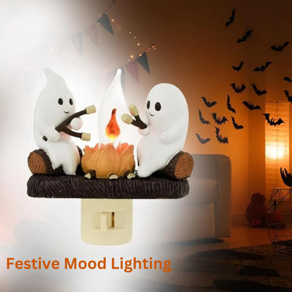 Flickering Halloween Ghost Campfire Nightlight