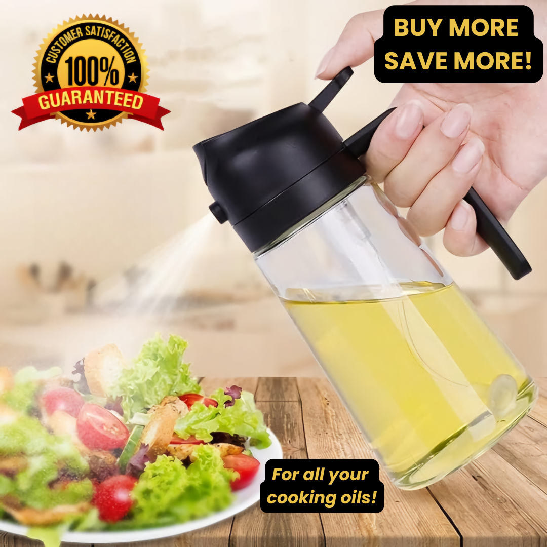 2-in-1 Glass Oil Sprayer & Dispenser