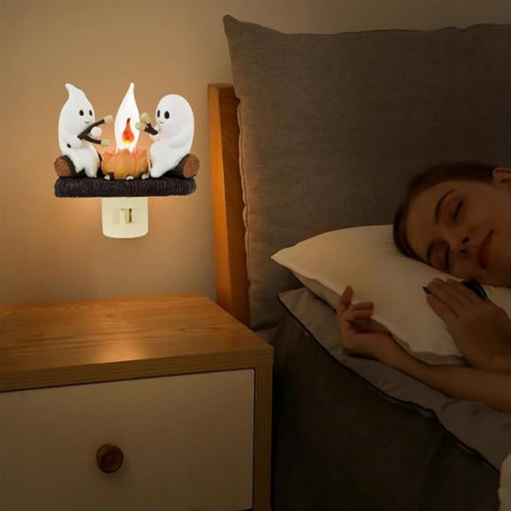 Flickering Halloween Ghost Campfire Nightlight