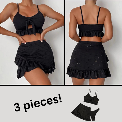 NEW 2024 - SEXY Beach Bikini Set (3 pcs, with Hip-Hugging Skirt)