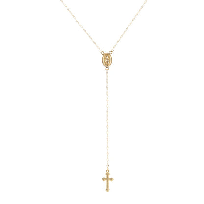 Vintage Cross Rosary Necklace