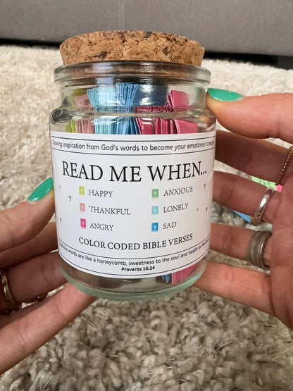 Handmade 90 Day Bible Verses Jar (+FREE Christian Gift Box)