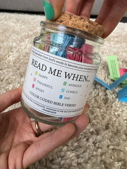 Handmade 90 Day Bible Verses Jar (+FREE Christian Gift Box)