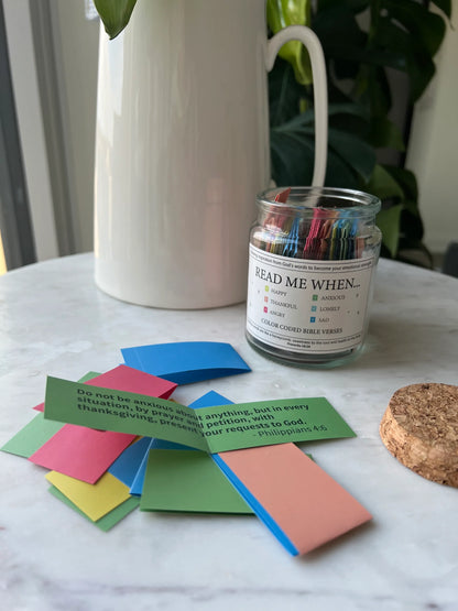 Handmade 90 Day Bible Verses Jar (+FREE Christian Gift Box)