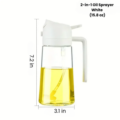 2-in-1 Glass Oil Sprayer & Dispenser