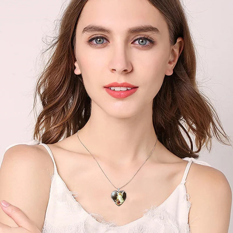 Fashion Jesus Heart Necklace