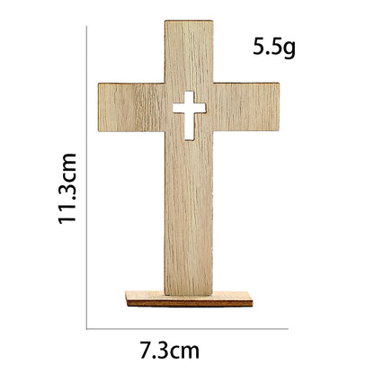 Elegant Wooden Cross Decor (12 pcs)