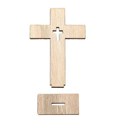 Elegant Wooden Cross Decor (12 pcs)