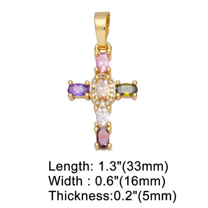 Colorful Cross Pendant