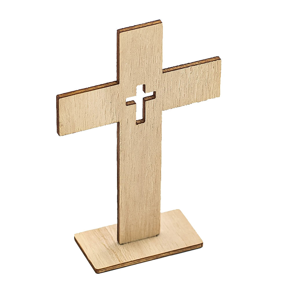 Elegant Wooden Cross Decor (12 pcs)