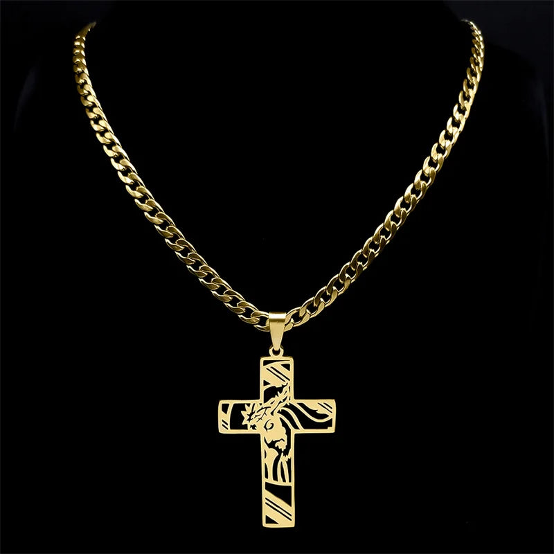 Crown of Thorns Jesus Cross Necklace