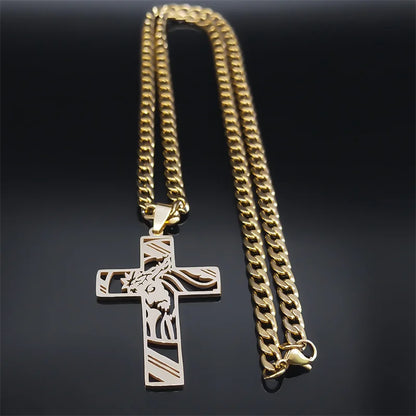 Crown of Thorns Jesus Cross Necklace