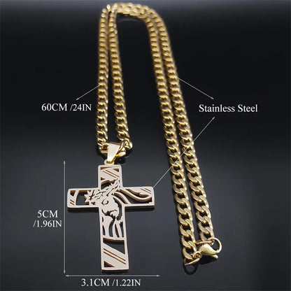 Crown of Thorns Jesus Cross Necklace