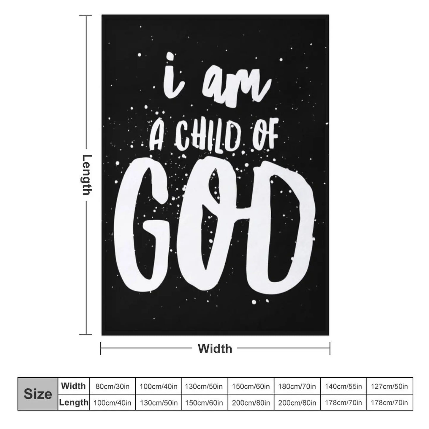 I am a Child of God Throw Blanket