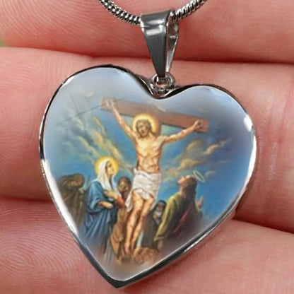 Fashion Jesus Heart Necklace