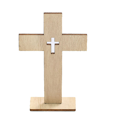 Elegant Wooden Cross Decor (12 pcs)