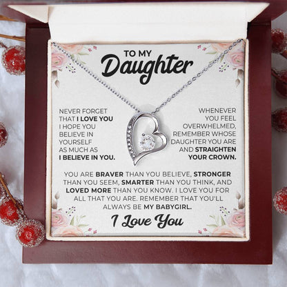 To My Daughter - Forever Love Necklace (Never Forget)