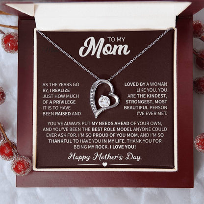 To My Mom - Forever Love Necklace (As the Years Go By)