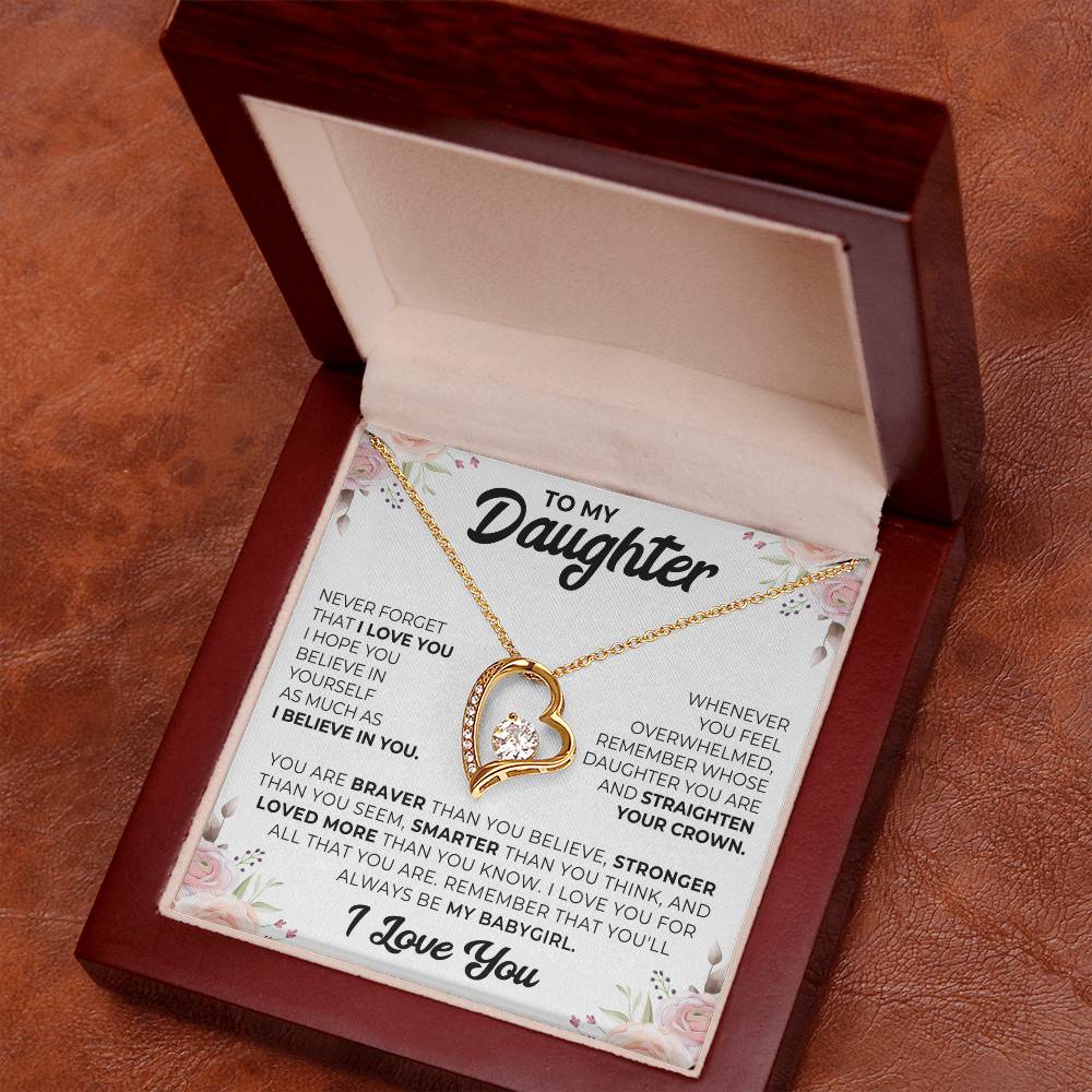 To My Daughter - Forever Love Necklace (Never Forget)