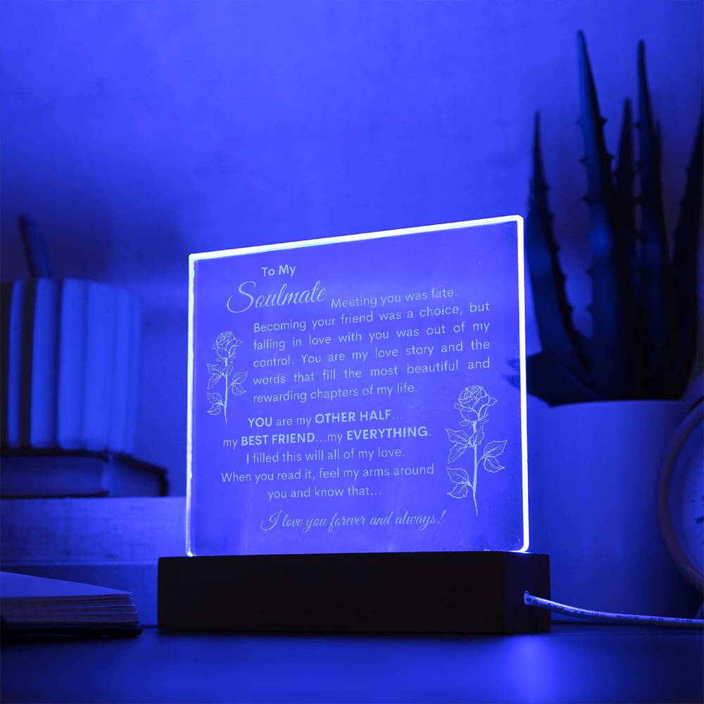 To My Soulmate - Acrylic Night Light