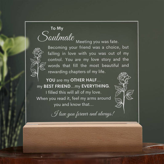 To My Soulmate - Acrylic Night Light