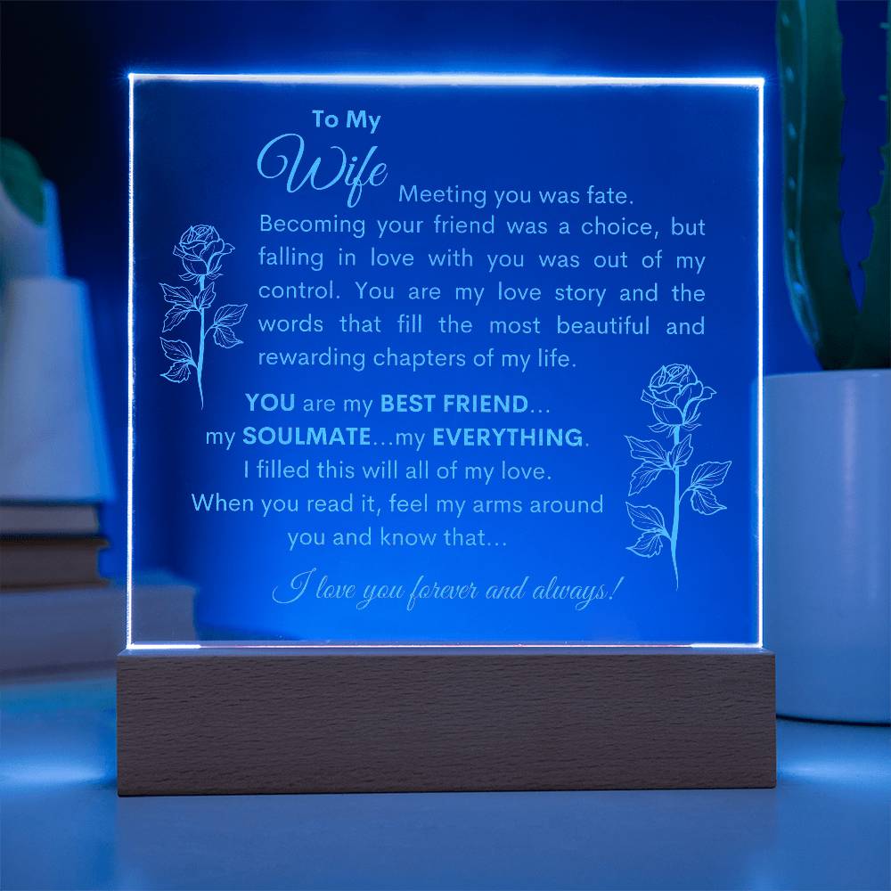 To My Wife - Acrylic Night Light