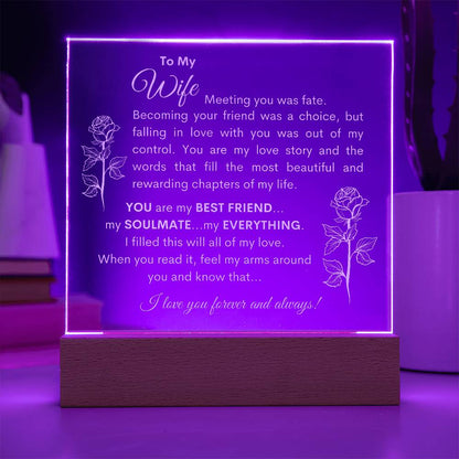 To My Wife - Acrylic Night Light