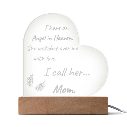 Angel Called Mom - Acrylic Night Light