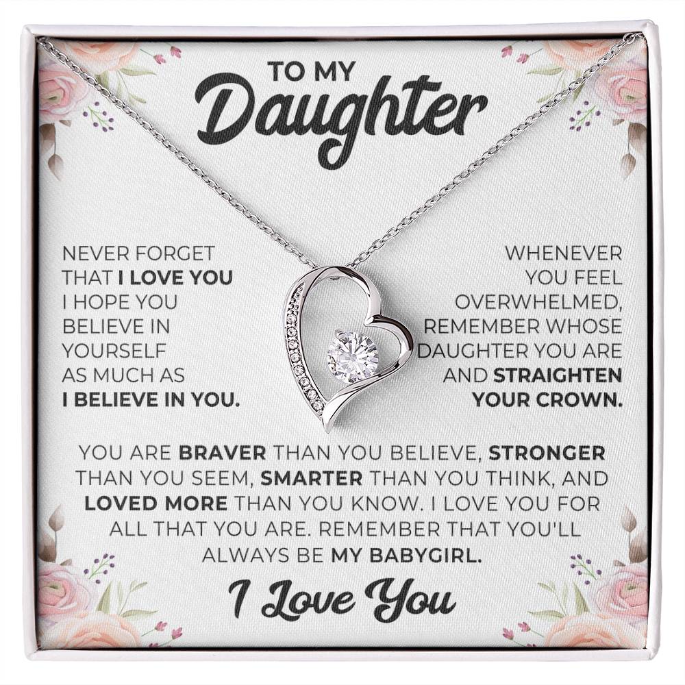 To My Daughter - Forever Love Necklace (Never Forget)