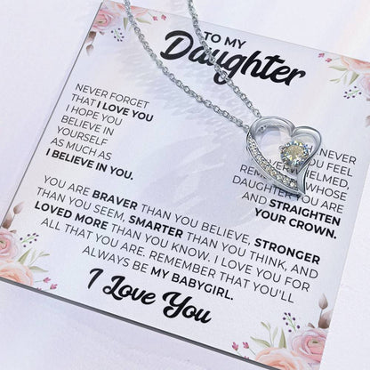 To My Daughter - Forever Love Necklace (Never Forget)