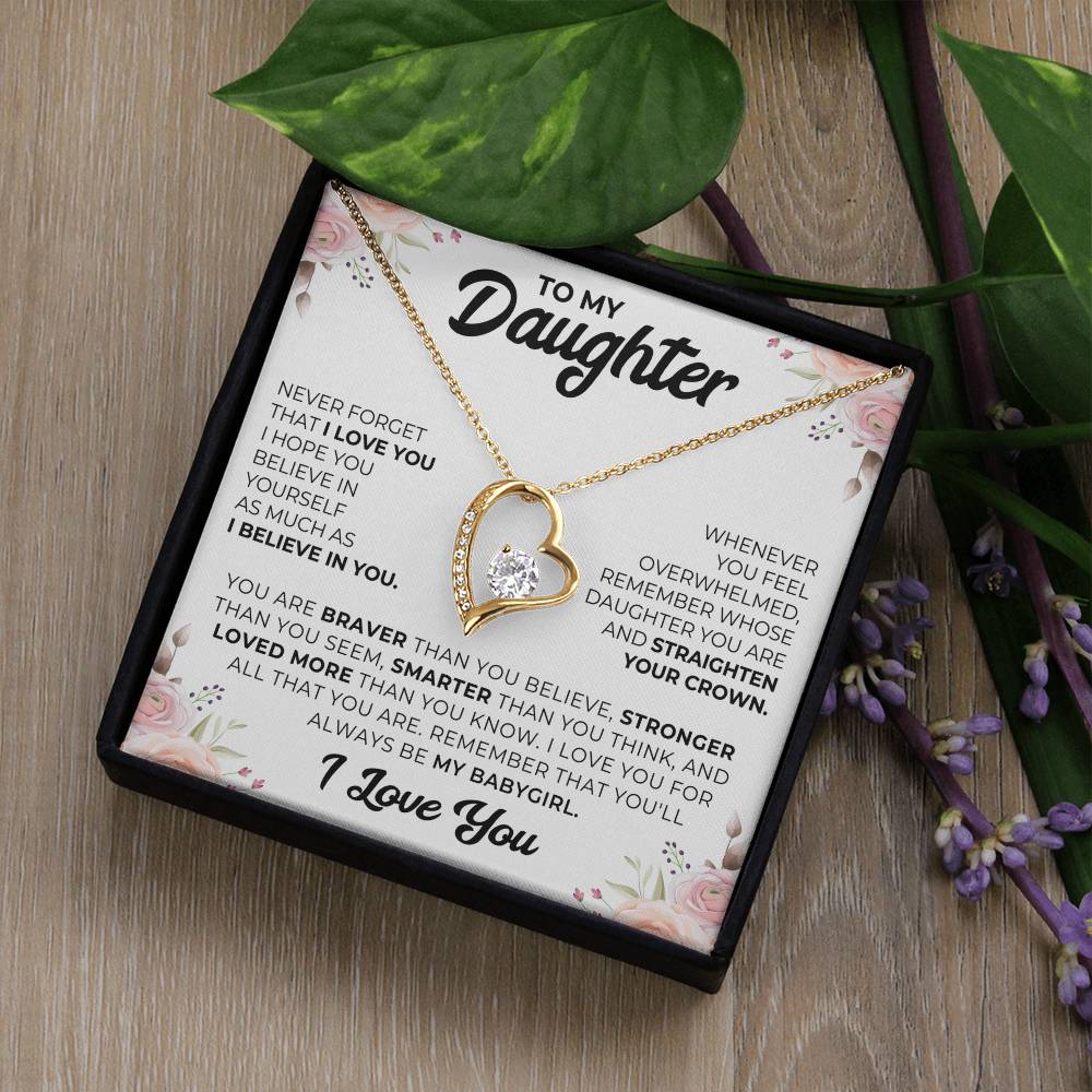 To My Daughter - Forever Love Necklace (Never Forget)