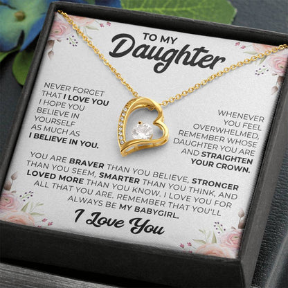 To My Daughter - Forever Love Necklace (Never Forget)