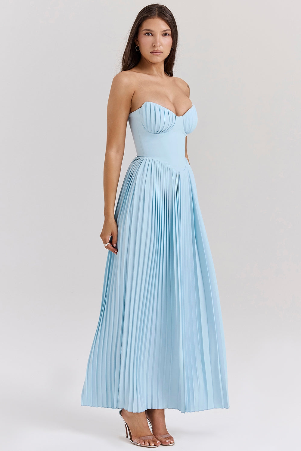 Elegant Blue Mermaid Corset Dress